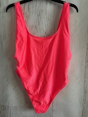 Aerie Shine Rib Birthday Scoop Cheekiest One Piece Swimsuit